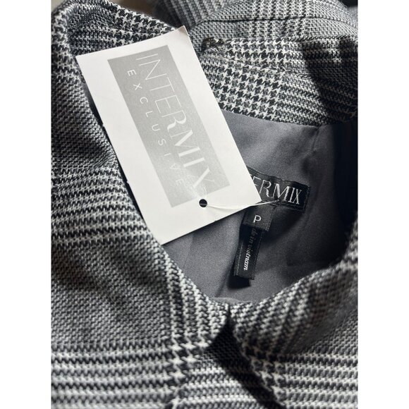 Intermix Exclusive Sleeveless Drop Waist Dress NEW with tags Black Plaid - Picture 4 of 7